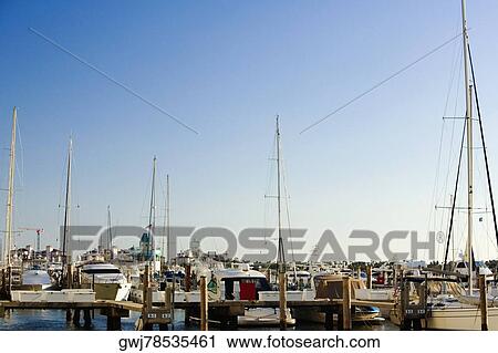 Boats moored at a harbor, Miami, Florida, USA View Large Photo Image Stock Image - Boats moored at a harbor, Miami, Florida, USA. Fotosearch