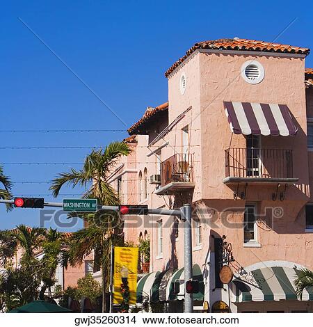 Buildings on the street, Miami, Florida, USA View Large Photo Image Picture - Buildings on the street, Miami, Florida, USA. Fotosearch