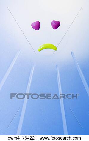 Candy depicting an unhappy face View Large Photo Image Stock Image - Candy depicting an unhappy face. Fotosearch