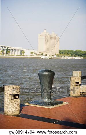 Close-up of a bollard, Savannah, Georgia, USA View Large Photo Image Picture - Close-up of a bollard, Savannah, Georgia, USA. Fotosearch