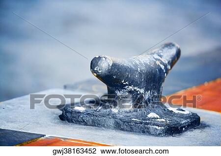 Stock Image - Close-up of a bollard, Savannah, Georgia, USA. Fotosearch