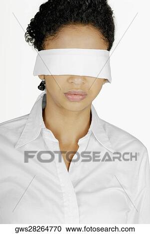 Close-up of a businesswoman blindfolded View Large Photo Image Stock Image - Close-up of a businesswoman blindfolded. Fotosearch