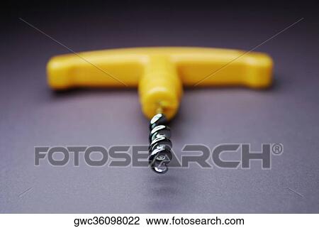 Stock Image - Close-up of a corkscrew. Fotosearch