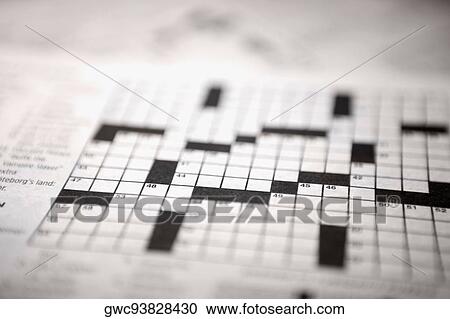 Stock Image - Close-up of a crossword puzzle. Fotosearch