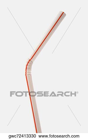 Stock Image - Close-up of a drinking straw. Fotosearch