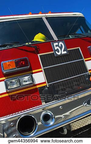 Close-up of a fire engine View Large Photo Image Picture - Close-up of a fire engine. Fotosearch