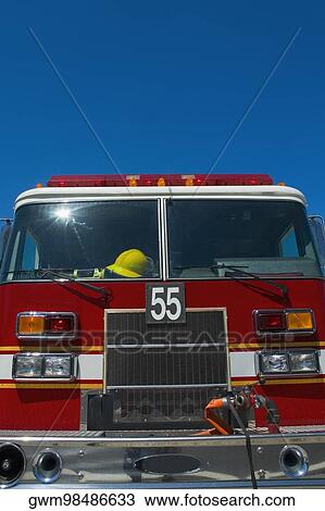 Close-up of a fire engine View Large Photo Image Stock Image - Close-up of a fire engine. Fotosearch