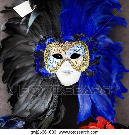 Stock Image - Close-up of a mask. Fotosearch