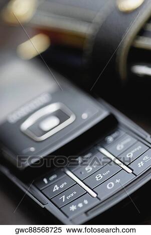 Stock Photography - Close-up of a mobile phone. Fotosearch