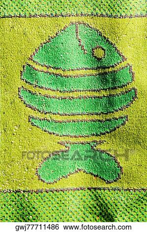 Close-up of a pattern on a towel View Large Photo Image Stock Photograph - Close-up of a pattern on a towel. Fotosearch