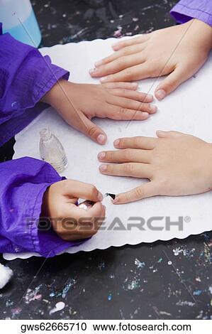 Close-up of a person's hand applying nail polish View Large Photo Image Stock Image - Close-up of a person's hand applying nail polish. Fotosearch
