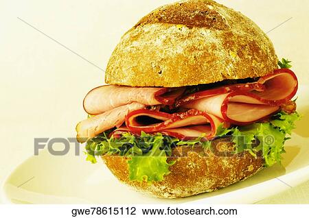 Close-up of a roast beef burger in a plate View Large Photo Image Stock Image - Close-up of a roast beef burger in a plate. Fotosearch