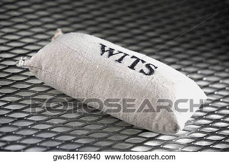 Close-up of a sack with the word wits written on it View Large Photo Image Stock Image - Close-up of a sack with the word wits written on it. Fotosearch