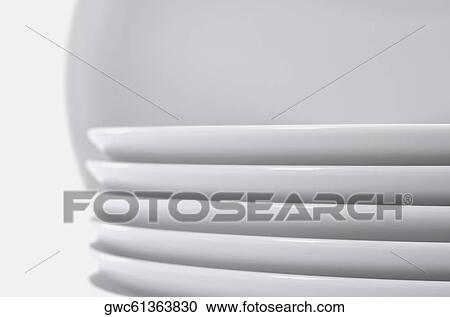 Close-up of a stack of plates View Large Photo Image Stock Image - Close-up of a stack of plates. Fotosearch