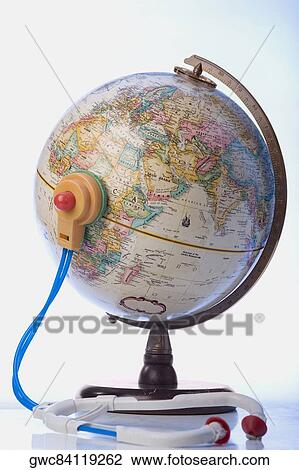 Close-up of a stethoscope and a globe View Large Photo Image Stock Image - Close-up of a stethoscope and a globe. Fotosearch