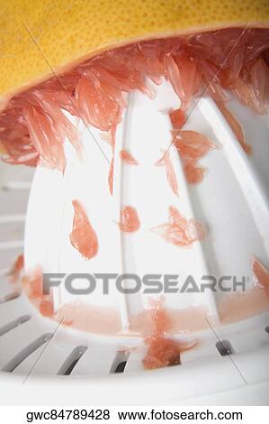 Close-up of a Tangerine squeezed on a juice squeezer View Large Photo Image Stock Photo - Close-up of a Tangerine squeezed on a juice squeezer. Fotosearch