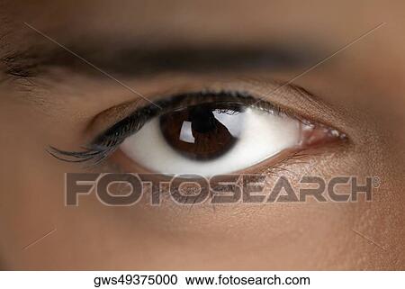 Close-up of a young woman's eye View Large Photo Image Stock Image - Close-up of a young woman's eye. Fotosearch
