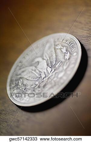 Stock Image - Close-up of an American coin. Fotosearch