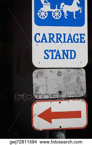 Close-up of an information board on a carriage stand View Large Photo Image Picture - Close-up of an information board on a carriage stand. Fotosearch