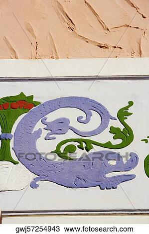 Close-up of carving on the wall View Large Photo Image Stock Image - Close-up of carving on the wall. Fotosearch