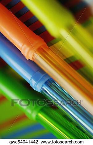 Close-up of colored pens View Large Photo Image Stock Image - Close-up of colored pens. Fotosearch