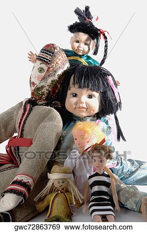 Close-up of dolls View Large Photo Image Stock Photo - Close-up of dolls. Fotosearch