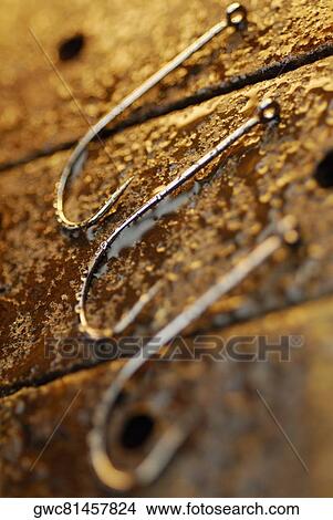 Close-up of fishing hooks View Large Photo Image Picture - Close-up of fishing hooks. Fotosearch