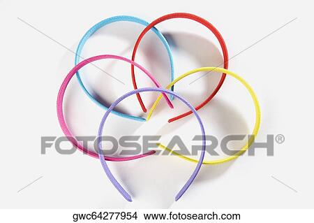 Close-up of five hairbands View Large Photo Image Picture - Close-up of five hairbands. Fotosearch