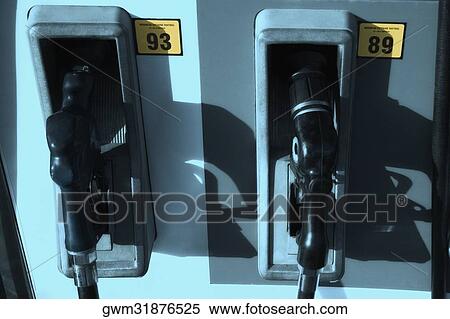 Close-up of handles of a fuel pump View Large Photo Image Stock Photography - Close-up of handles of a fuel pump. Fotosearch