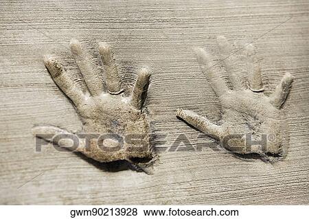 Close-up of handprints on a wall View Large Photo Image Stock Photo - Close-up of handprints on a wall. Fotosearch