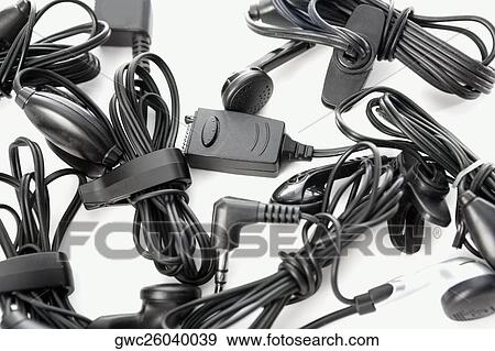 Stock Photo - Close-up of hands free devices. Fotosearch