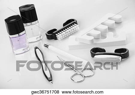 Close-up of make up products View Large Photo Image Stock Photo - Close-up of make up products. Fotosearch
