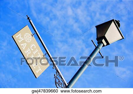 Stock Image - Close-up of text on an information board, Savannah, Georgia, USA. Fotosearch
