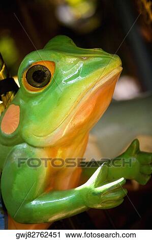 Close-up of the figurine of a frog View Large Photo Image Stock Image - Close-up of the figurine of a frog. Fotosearch