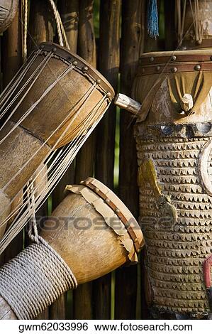 Close-up of three drums View Large Photo Image Stock Photograph - Close-up of three drums. Fotosearch