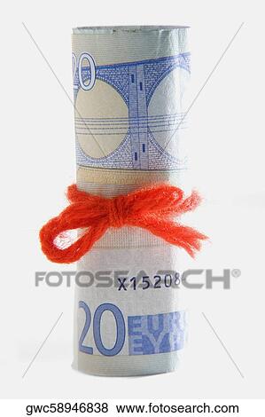 Close-up of twenty Euro money roll View Large Photo Image Stock Photo - Close-up of twenty Euro money roll. Fotosearch