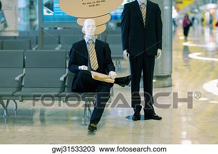 Close-up of two mannequins at an airport, Madrid, Spain View Large Photo Image Stock Image - Close-up of two mannequins at an airport, Madrid, Spain. Fotosearch