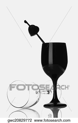 Stock Image - Close-up of two stem glasses. Fotosearch