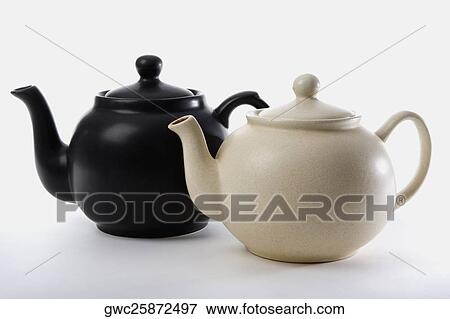 Close-up of two tea kettles View Large Photo Image Stock Photo - Close-up of two tea kettles. Fotosearch