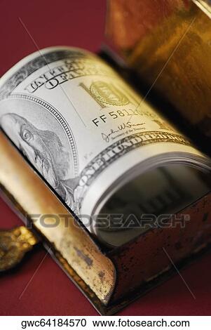 Stock Image - Close-up of US paper currency. Fotosearch
