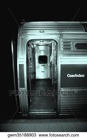 Entrance of a subway train View Large Photo Image Stock Image - Entrance of a subway train. Fotosearch