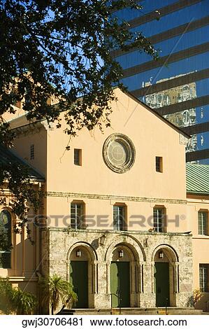 Facade of a church, Miami, Florida, USA View Large Photo Image Stock Image - Facade of a church, Miami, Florida, USA. Fotosearch