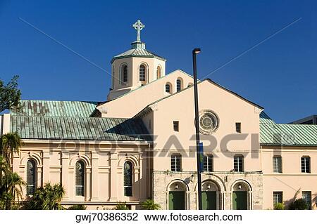 Facade of a church, Miami, Florida, USA View Large Photo Image Stock Image - Facade of a church, Miami, Florida, USA. Fotosearch