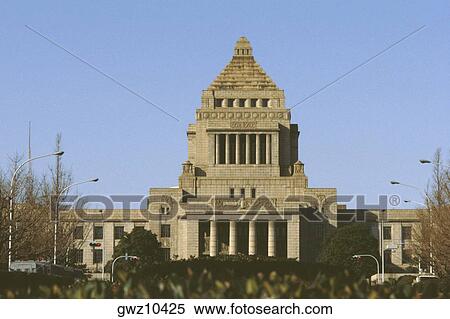 Facade of a government building, National Diet Building, Tokyo Prefecture, Japan View Large Photo Image Stock Photography - Facade of a government building, National Diet Building, Tokyo Prefecture, Japan. Fotosearch