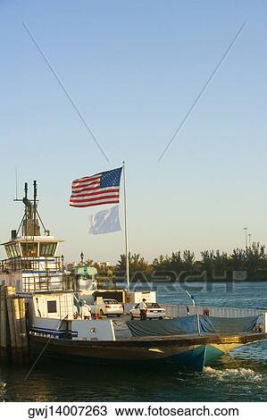 Ferry in the sea, Miami, Florida, USA View Large Photo Image Stock Image - Ferry in the sea, Miami, Florida, USA. Fotosearch