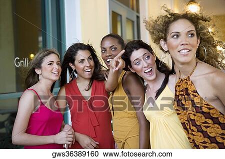 Five teenage girls standing side by side View Large Photo Image Stock Image - Five teenage girls standing side by side. Fotosearch