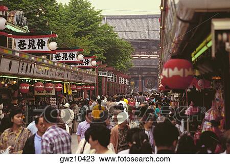 Group of people on the arcade of a temple, Asakusa Kannon Temple, Asakusa, Tokyo Prefecture, Japan View Large Photo Image Stock Image - Group of people on the arcade of a temple, Asakusa Kannon Temple, Asakusa, Tokyo Prefecture, Japan. Fotosearch