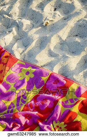 High angle view of a beach towel View Large Photo Image Stock Photography - High angle view of a beach towel. Fotosearch