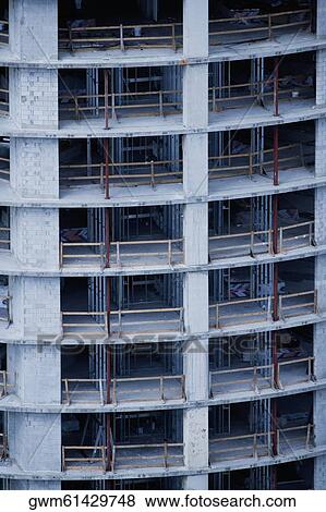 Stock Photo - High angle view of a building under construction. Fotosearch
