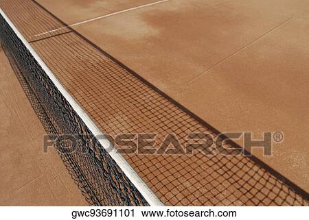 Stock Image - High angle view of a tennis net. Fotosearch